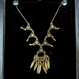 Golden yellow beautiful necklace